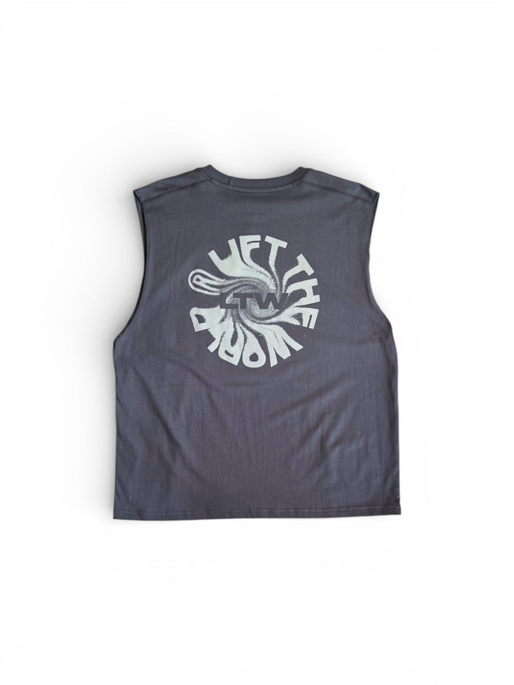 Polera Musculosa Circle Gris Oscuro