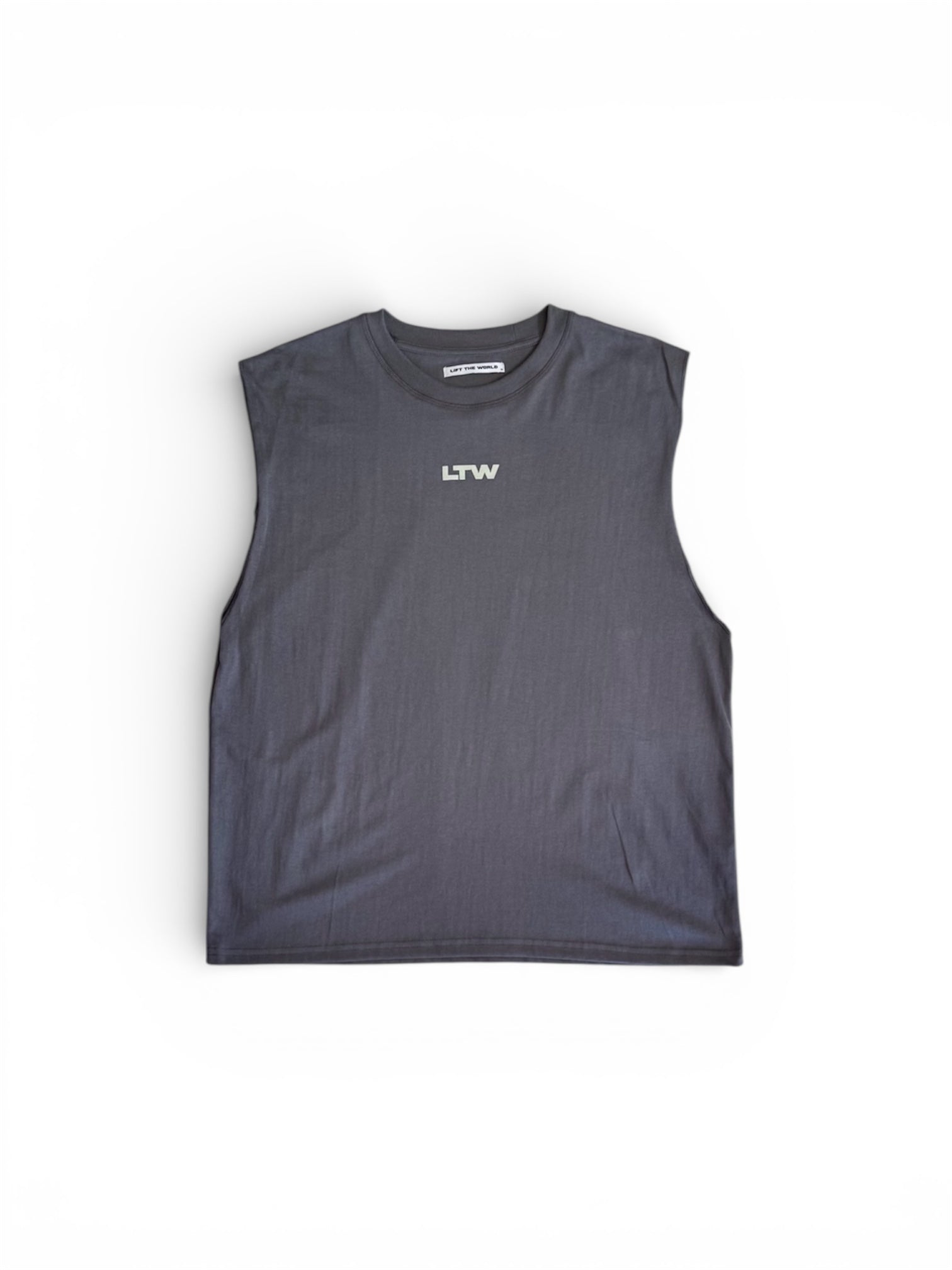 Polera Musculosa Circle Gris Oscuro